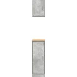 vidaXL Armarios 2 uds para garaje madera de ingeniería ris hormigón Gris hormig&oacute;n Hot