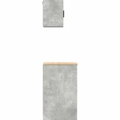 vidaXL Armarios 2 uds para garaje madera de ingeniería ris hormigón Gris hormig&oacute;n Hot