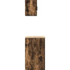 vidaXL Almacenamiento Industrial-Armarios 2 uds para garaje madera ingeniería