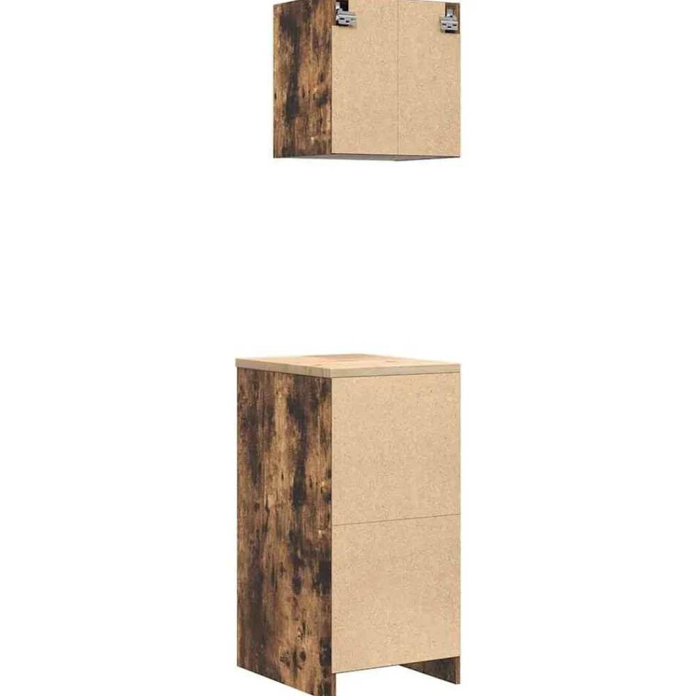 vidaXL Almacenamiento Industrial-Armarios 2 uds para garaje madera ingeniería