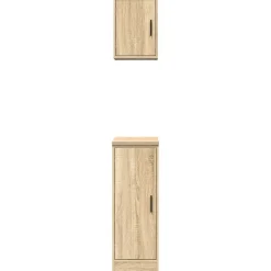 vidaXL Almacenamiento Industrial-Armarios 2 uds para garaje madera de ingeniería
