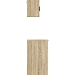 vidaXL Almacenamiento Industrial-Armarios 2 uds para garaje madera de ingeniería