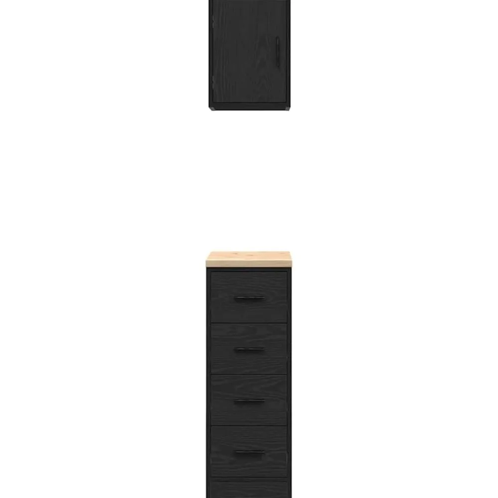 vidaXL Almacenamiento Industrial-Armarios 2 uds para garaje madera de ingeniería