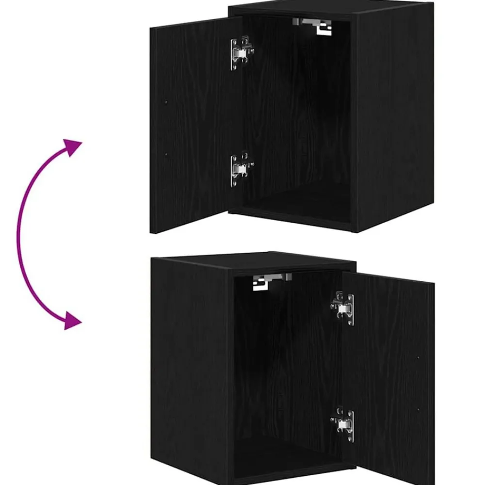 vidaXL Armarios 2 uds para garaje madera de ingeniería Negro Online