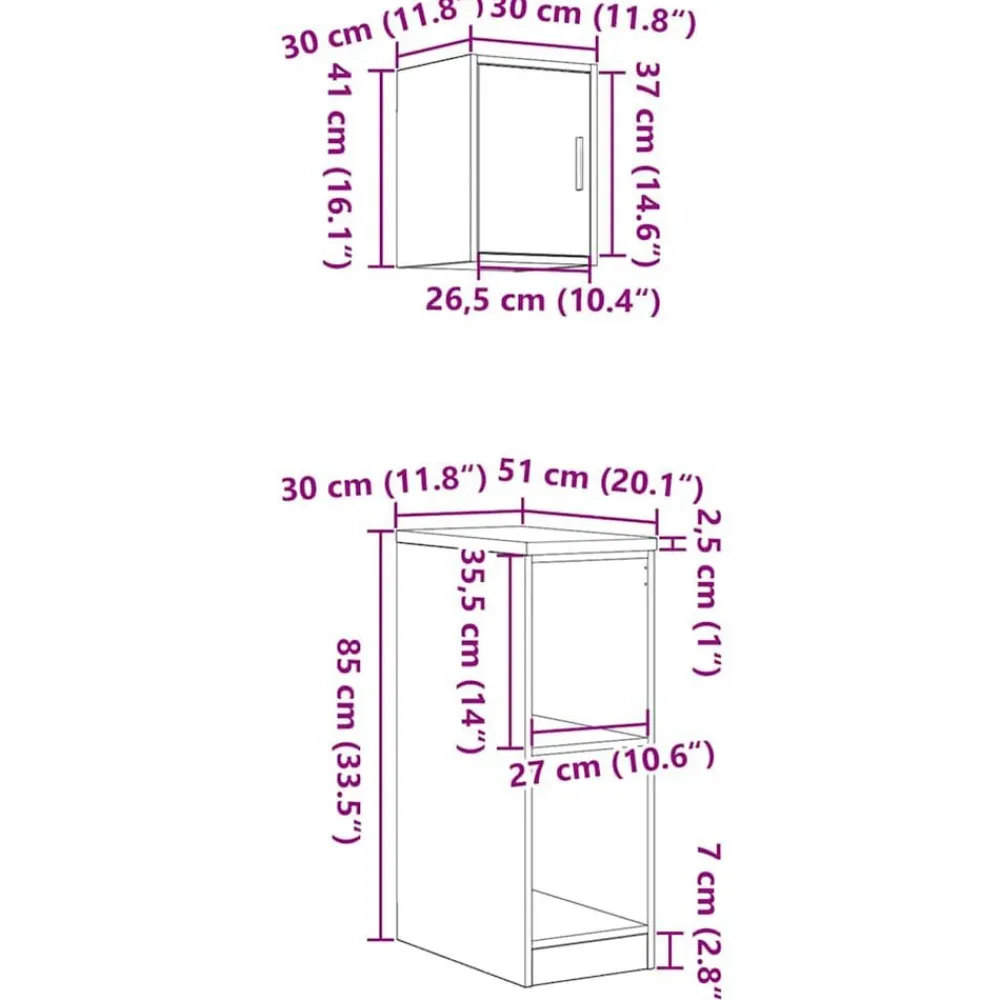 vidaXL Armarios 2 uds para garaje madera de ingeniería Negro Online