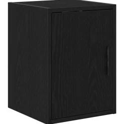 vidaXL Armarios 2 uds para garaje madera de ingeniería Negro Online