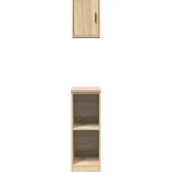 vidaXL Armarios 2 uds para garaje madera de ingeniería Roble Sonoma