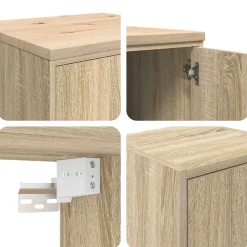 vidaXL Armarios 6 uds para garaje madera de ingeniería Roble Sonoma