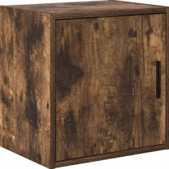 vidaXL Armarios 2 uds para garaje madera ingeniería Roble ahumado Clearance