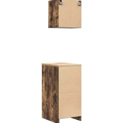 vidaXL Almacenamiento Industrial-Armarios 2 uds para garaje madera ingeniería