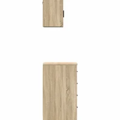 vidaXL Almacenamiento Industrial-Armarios 2 uds para garaje madera de ingeniería