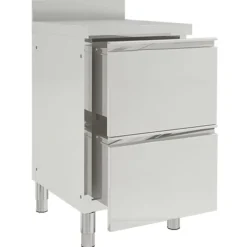 vidaXL Restauración-Armarios de cocina comerciales 2 piezas de acero inoxidable