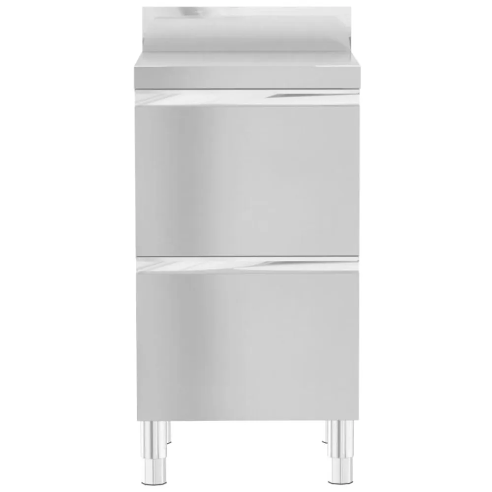 vidaXL Armarios de cocina comerciales 3 piezas de acero inoxidable Discount