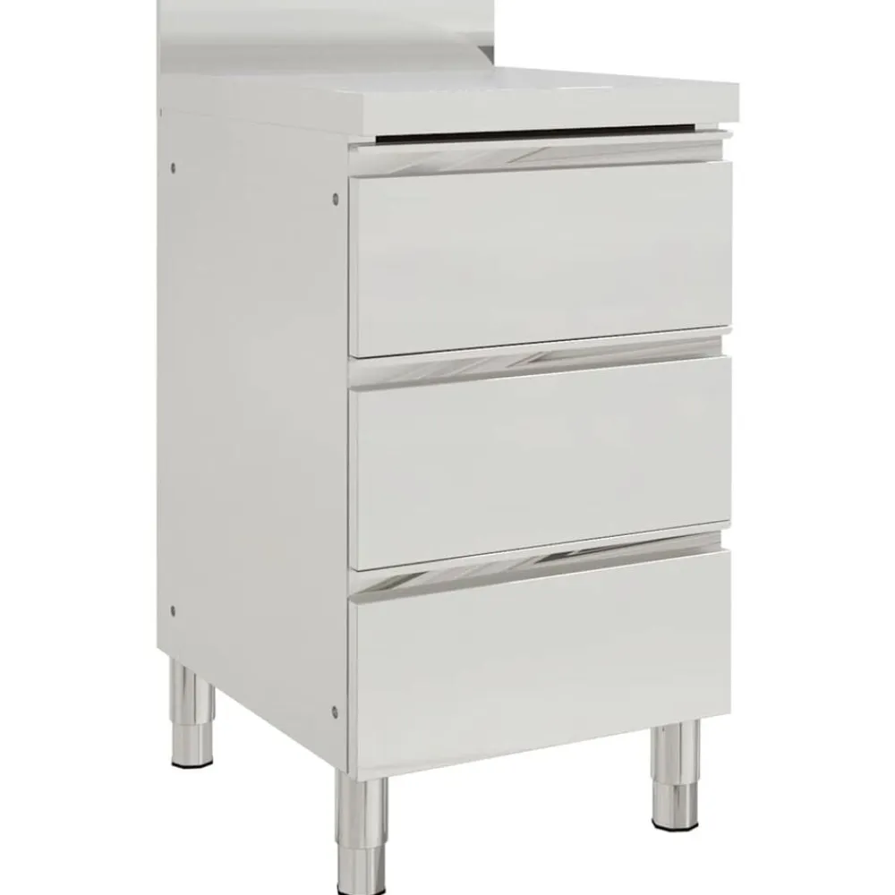 vidaXL Armarios de cocina comercial 2 unidades acero inoxidable Hot