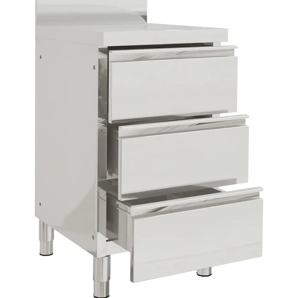 vidaXL Armarios de cocina comercial 2 unidades acero inoxidable Hot