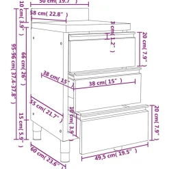 vidaXL Armarios de cocina comercial 2 unidades acero inoxidable Hot