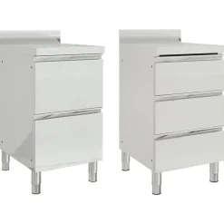 vidaXL Armarios de cocina comerciales 2 unidades 50x60x96 cm acero inoxidable Hot