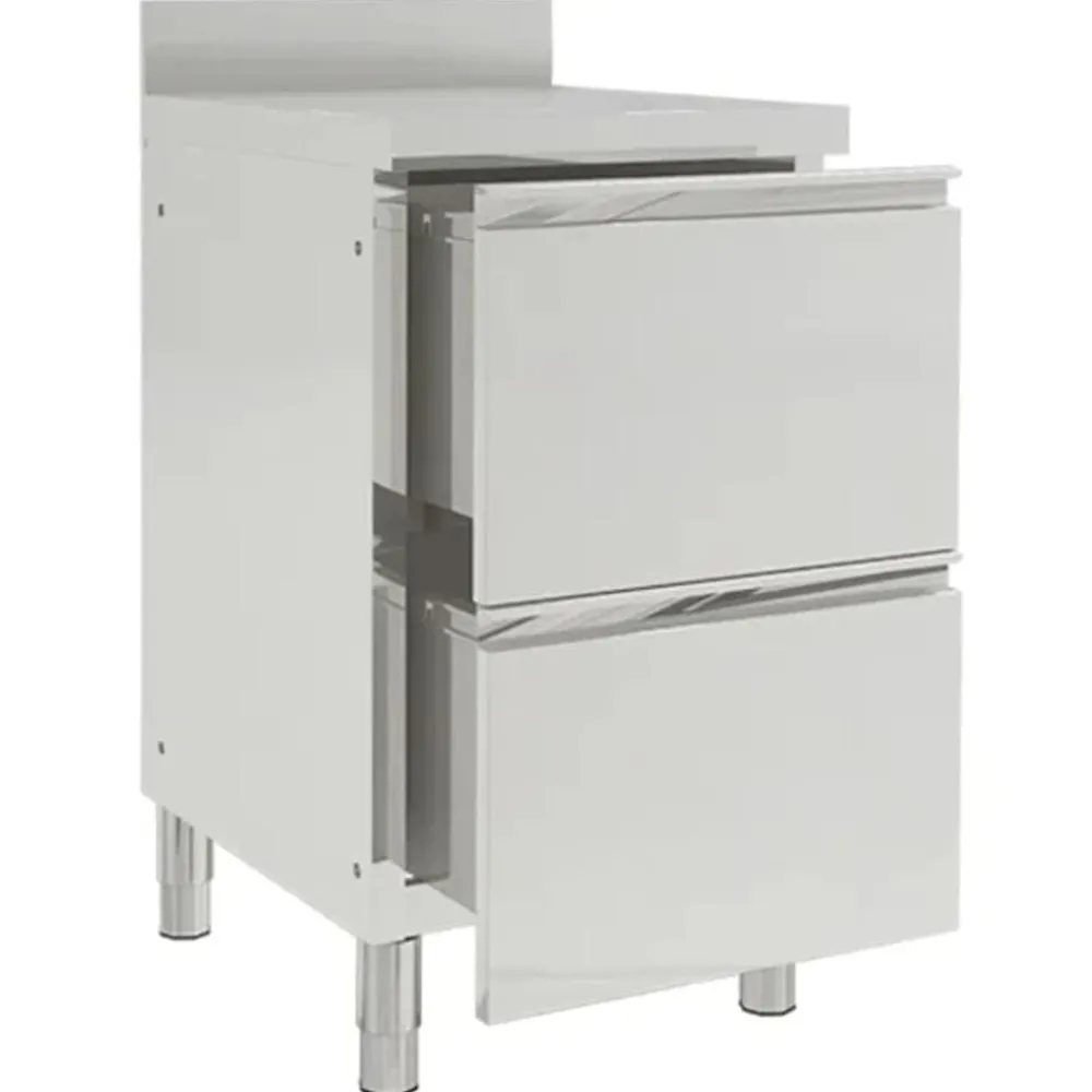 vidaXL Armarios de cocina comerciales 2 unidades 50x60x96 cm acero inoxidable Hot