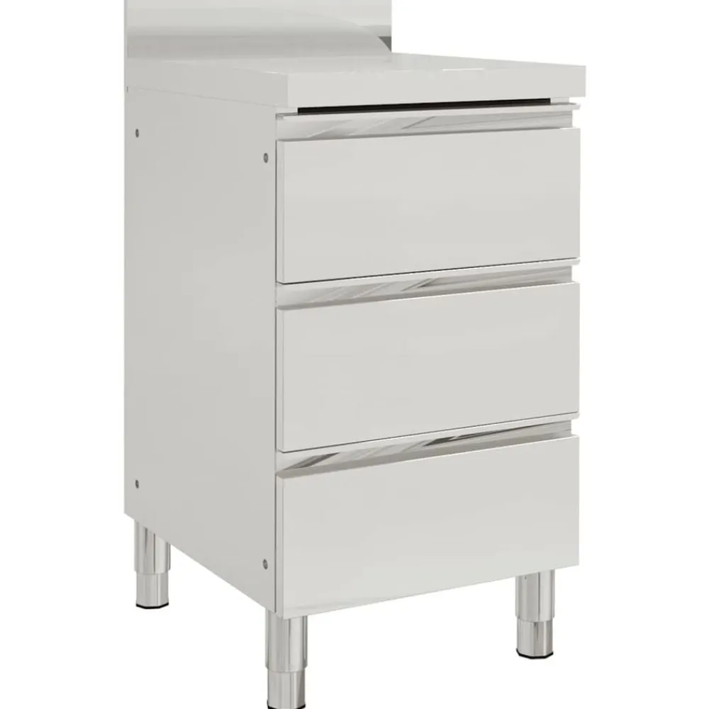 vidaXL Armarios de cocina comerciales 2 unidades 50x60x96 cm acero inoxidable Hot