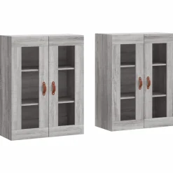 vidaXL Armarios Y Almacenamiento-Armarios de pared 2 uds madera de ingeniería