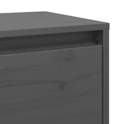 vidaXL Armarios de pared 2 uds madera maciza pino 45x30x35 cm Gris Outlet