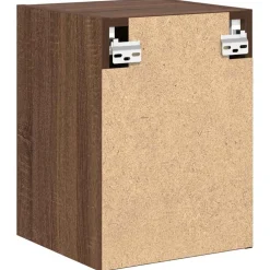 vidaXL Almacenamiento Industrial-Armarios de pared 2 uds para garaje madera marrón roble