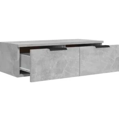 vidaXL Armarios de pared 2 uds contrachapada gris hormigón 68x30x20 cm Gris hormig&oacute;n Hot