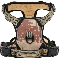 vidaXL Arnés para perros con correa y collar ajustable marrón S marr&oacute;n camuflaje Outlet