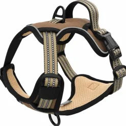 vidaXL Productos Para Mascotas-Arnés para perros con correa y collar ajustable marrón M