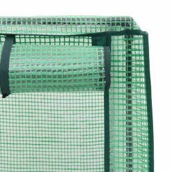 vidaXL Arriate con cubierta invernadero aspecto ratán 40x40x123 cm Gris azulado Online