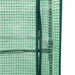 vidaXL Arriate con cubierta invernadero aspecto ratán 40x40x123 cm Gris azulado Online