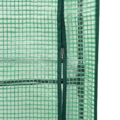 vidaXL Arriate con cubierta invernadero aspecto ratán 40x40x140 cm Blanco