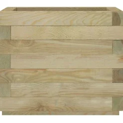 vidaXL Arriate cuadrado madera 50x50x40 cm Verde Best