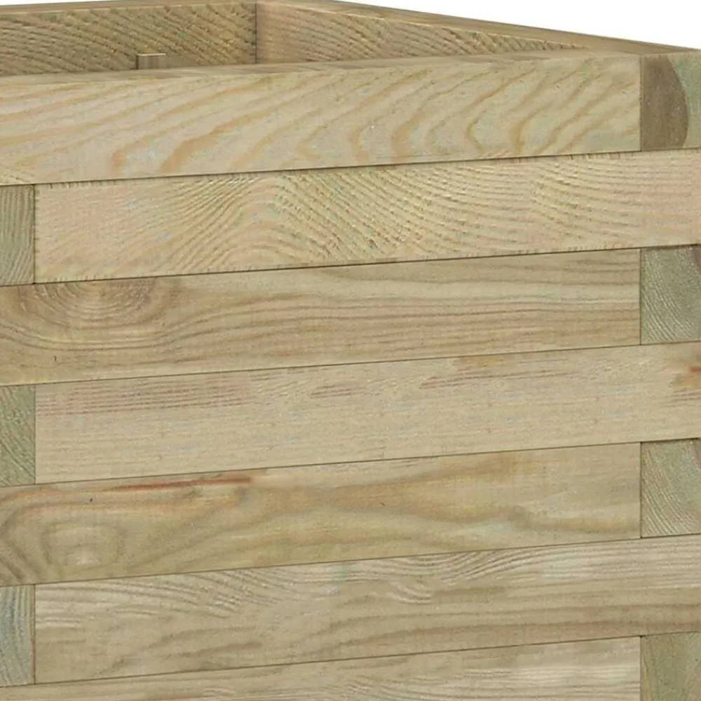 vidaXL Arriate cuadrado madera 50x50x40 cm Verde Best