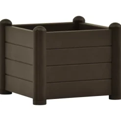 vidaXL Jardín-Arriate de jardín PP mocha 43x43x35 cm