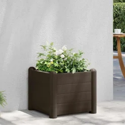 vidaXL Jardín-Arriate de jardín PP mocha 43x43x35 cm