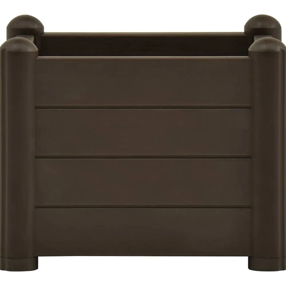 vidaXL Jardín-Arriate de jardín PP mocha 43x43x35 cm