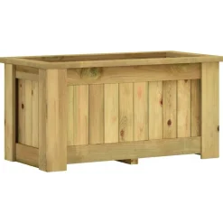 vidaXL Jardín-Arriate de madera de pino impregnada 100x50x50 cm
