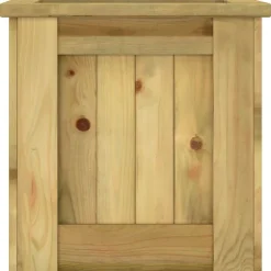 vidaXL Jardín-Arriate de madera de pino impregnada 100x50x50 cm