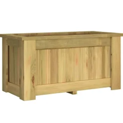 vidaXL Jardín-Arriate de madera de pino impregnada 100x50x50 cm
