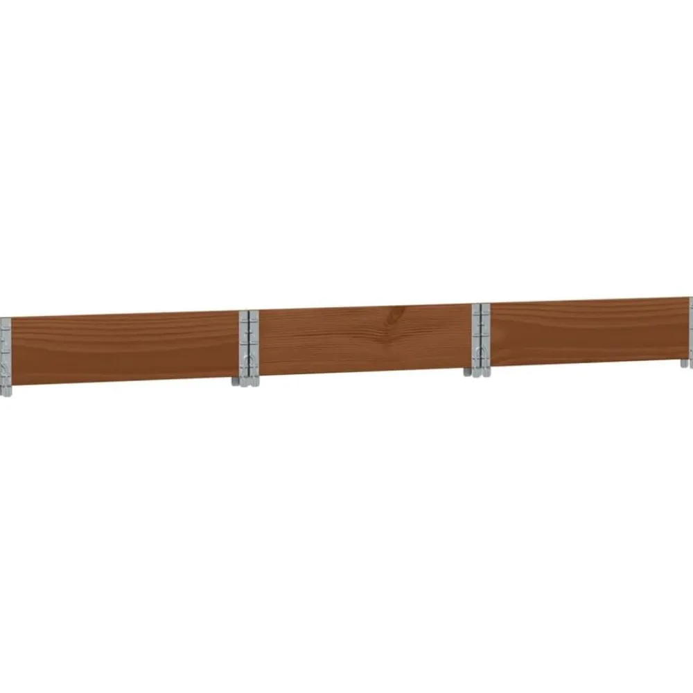 vidaXL Jardín-Arriate elevado hexagonal madera maciza pino marrón 160x160 cm