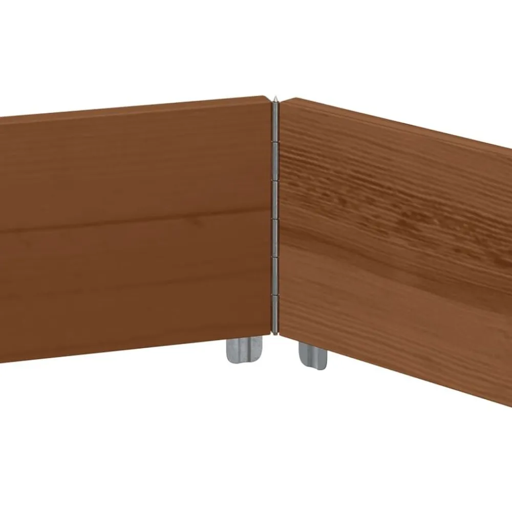 vidaXL Jardín-Arriate elevado hexagonal madera maciza pino marrón 160x160 cm