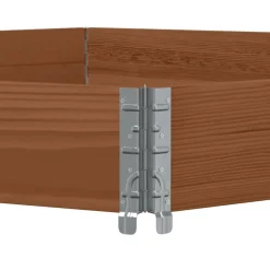 vidaXL Jardín-Arriate elevado hexagonal madera maciza pino marrón 160x160 cm