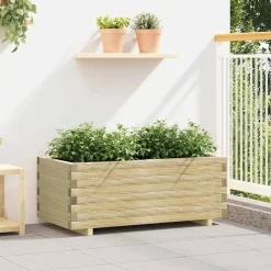 vidaXL Jardín-Arriate elevado rectangular madera 100x50x40 cm