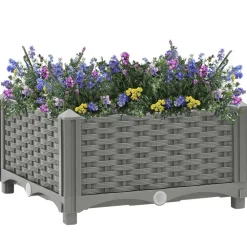 vidaXL Arriate polipropileno 40x40x23 cm Gris claro Sale