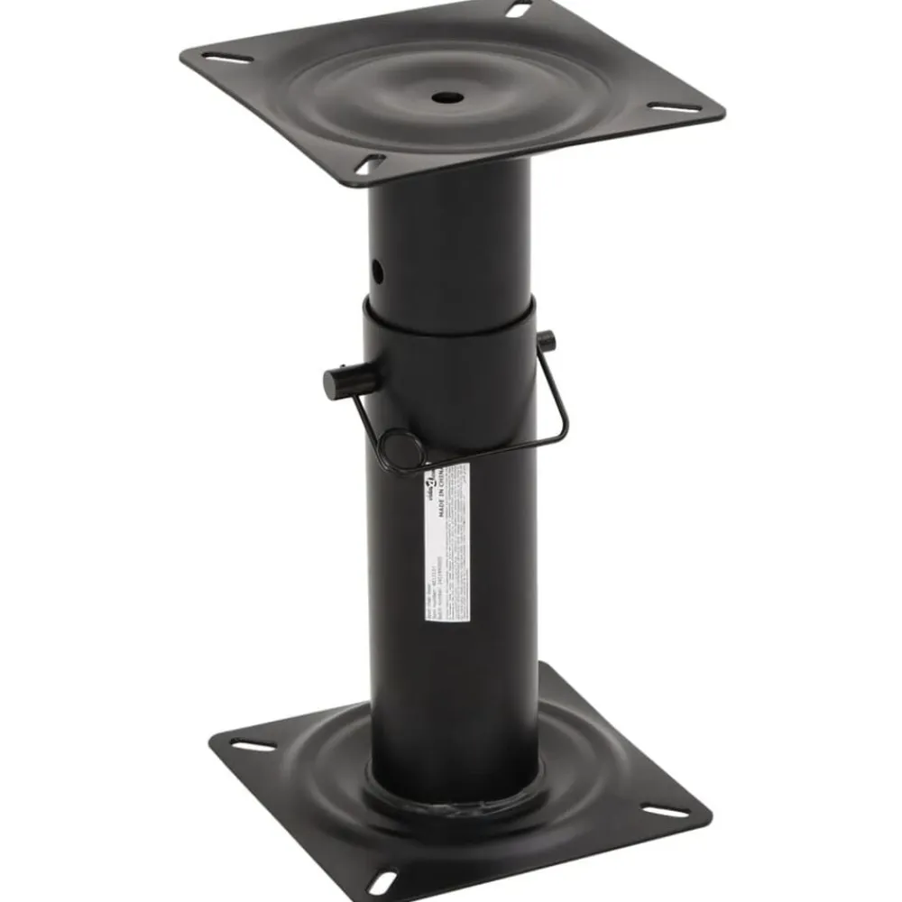 vidaXL Asiento de barco con pedestal altura ajustable 360° giratorio Blanco y azul New
