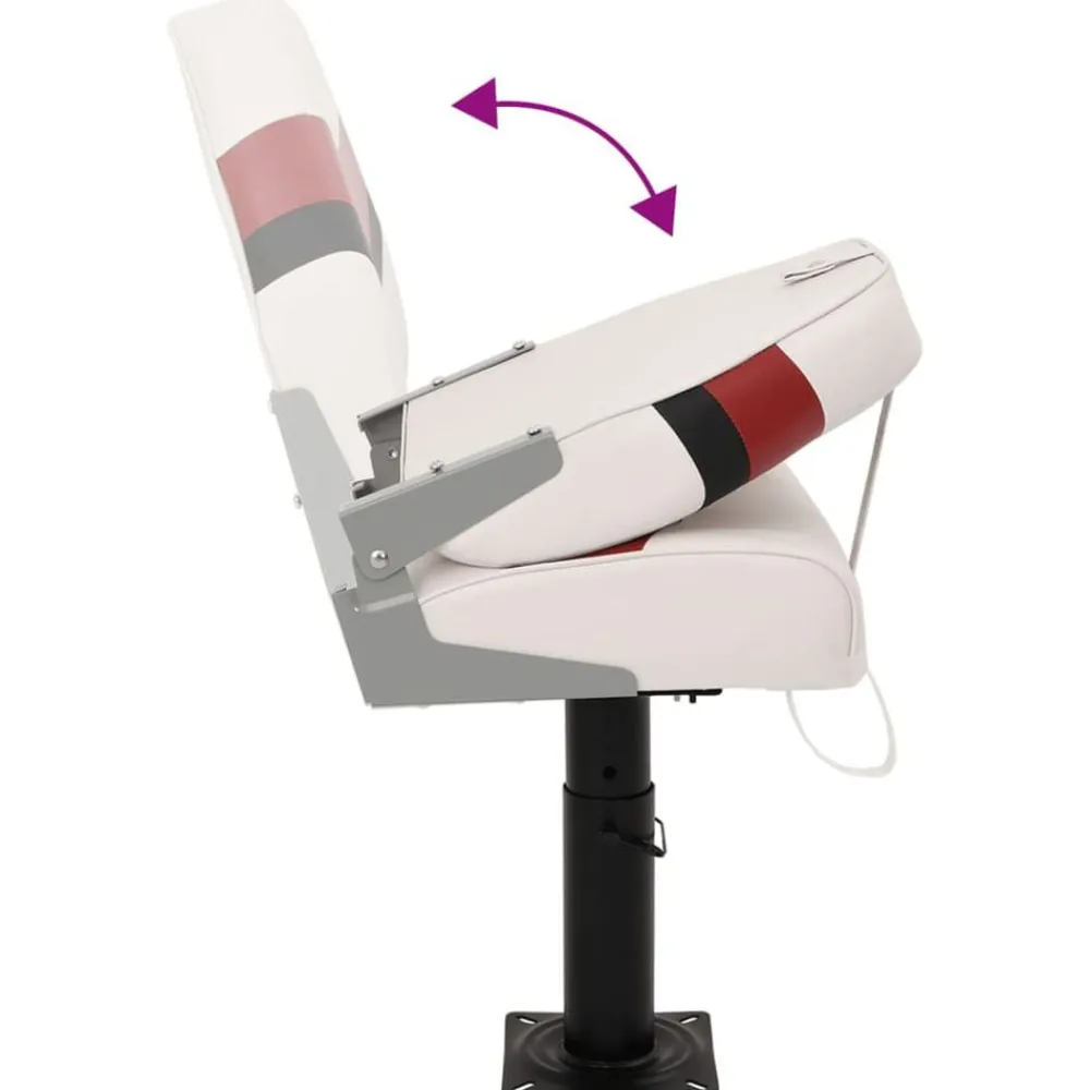 vidaXL Vehículos-Asiento de barco con pedestal altura ajustable 360° giratorio