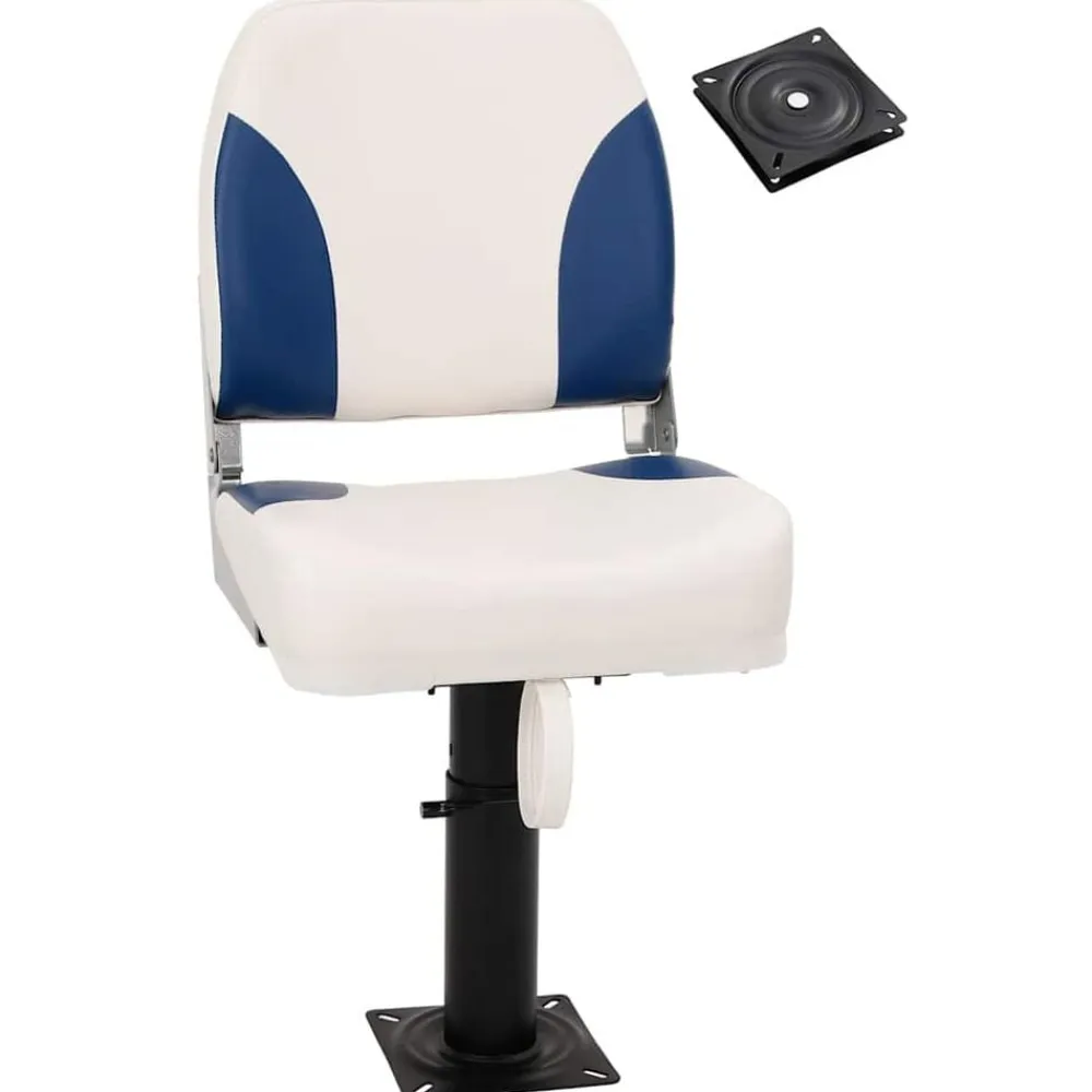 vidaXL Vehículos-Asiento de barco con pedestal altura ajustable 360° giratorio