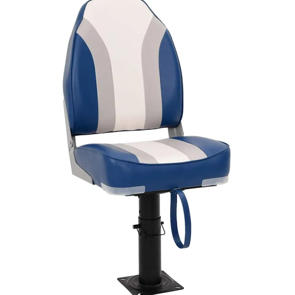 vidaXL Asiento de barco con pedestal altura ajustable 360° giratorio Online