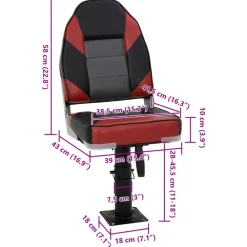 vidaXL Vehículos-Asiento de barco con pedestal altura ajustable 360° giratorio